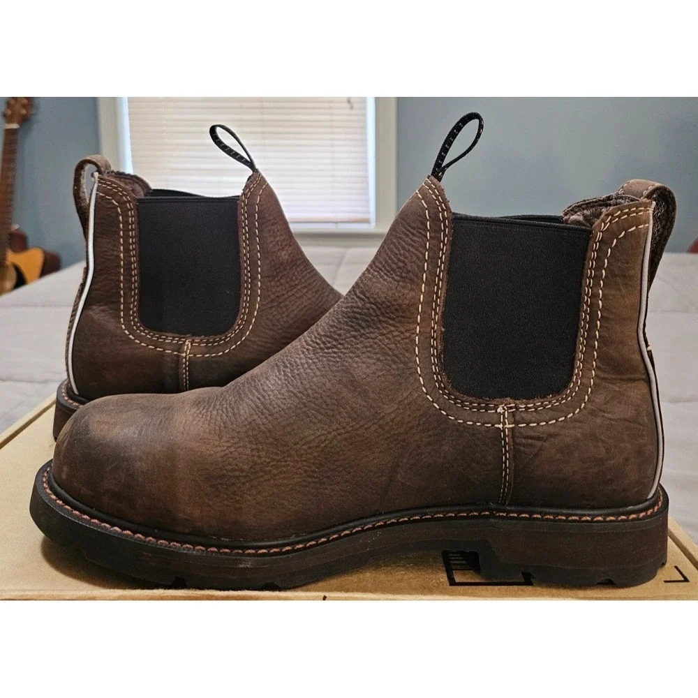 Ariat® (Men's 10 WIDE) Groundbreaker™ Chelsea Waterproof Steel Toe Work Boot